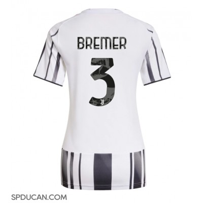 Zenski Nogometni Dres Juventus Gleison Bremer #3 Domaci 2025-26 Kratak Rukav Zenski Nogometni Dres Juventus Gleison Bremer #3 Domaci 2025-26 Kratak Rukav